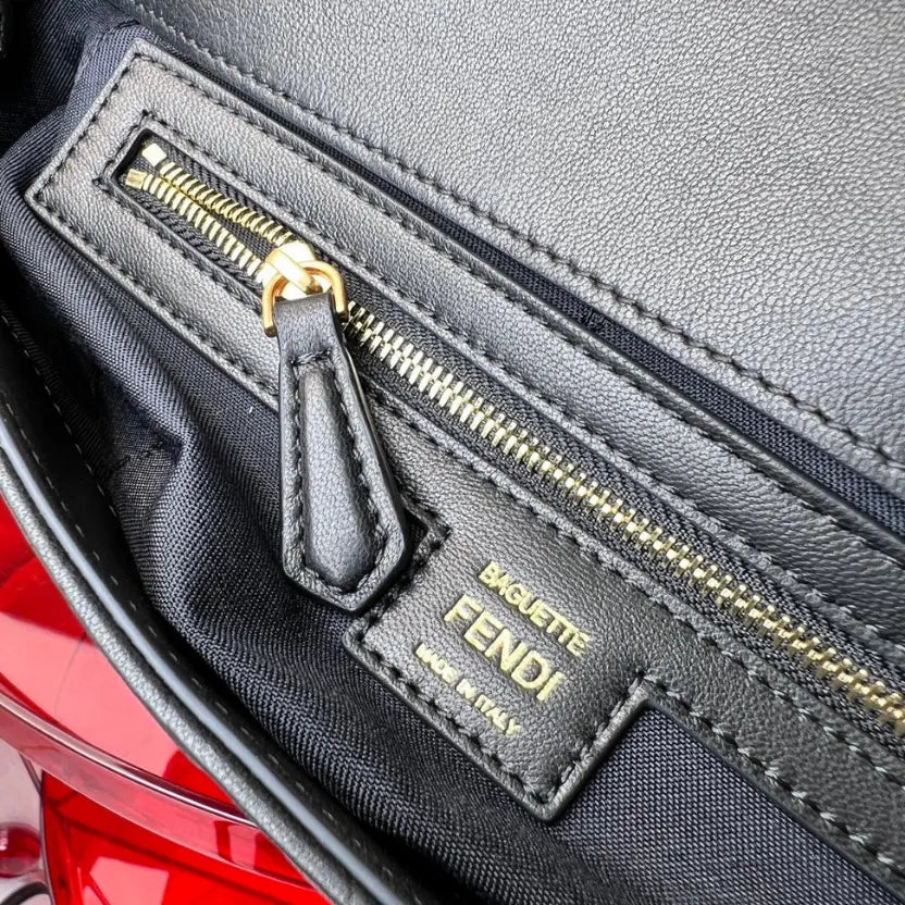 Boutique Quality || Fendi Baguette Bag in Black Leather