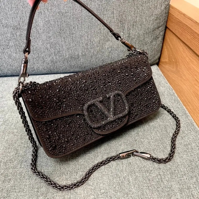 Boutique Level Quality || Valentino Garavani Locò Shoulder Bag in Brown