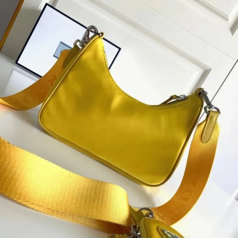 Boutique Quality || Prada Re-Edition Shoulder Bag in Yellow