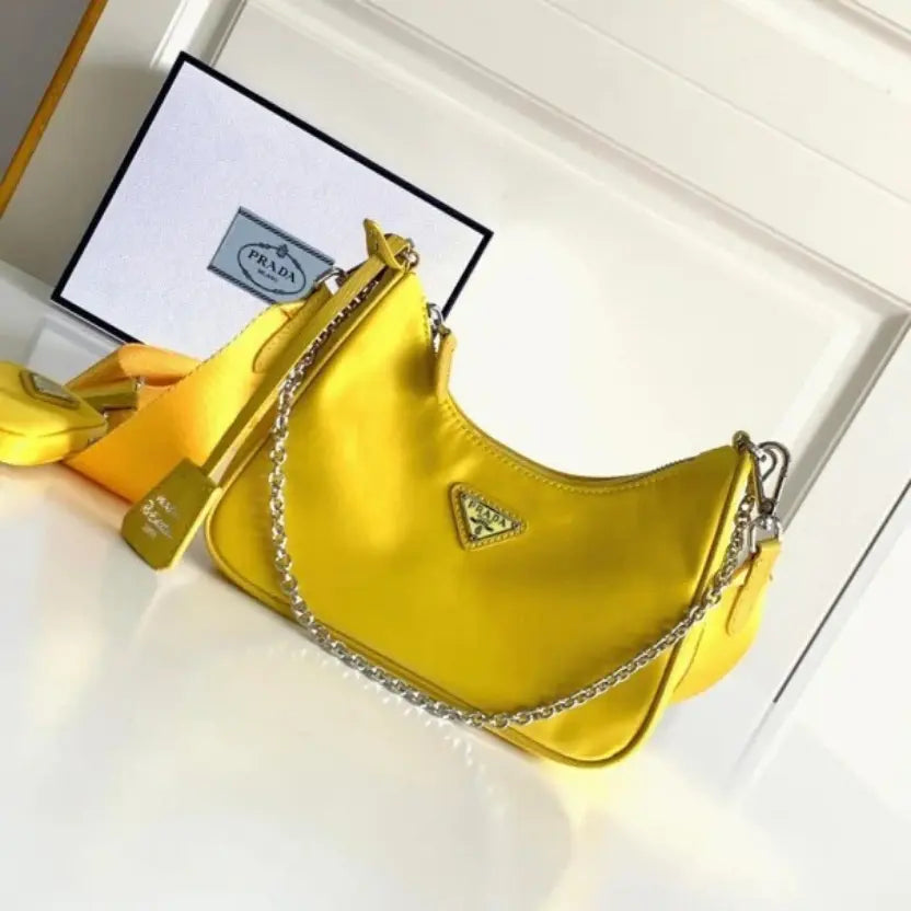 Boutique Quality || Prada Re-Edition Shoulder Bag in Yellow