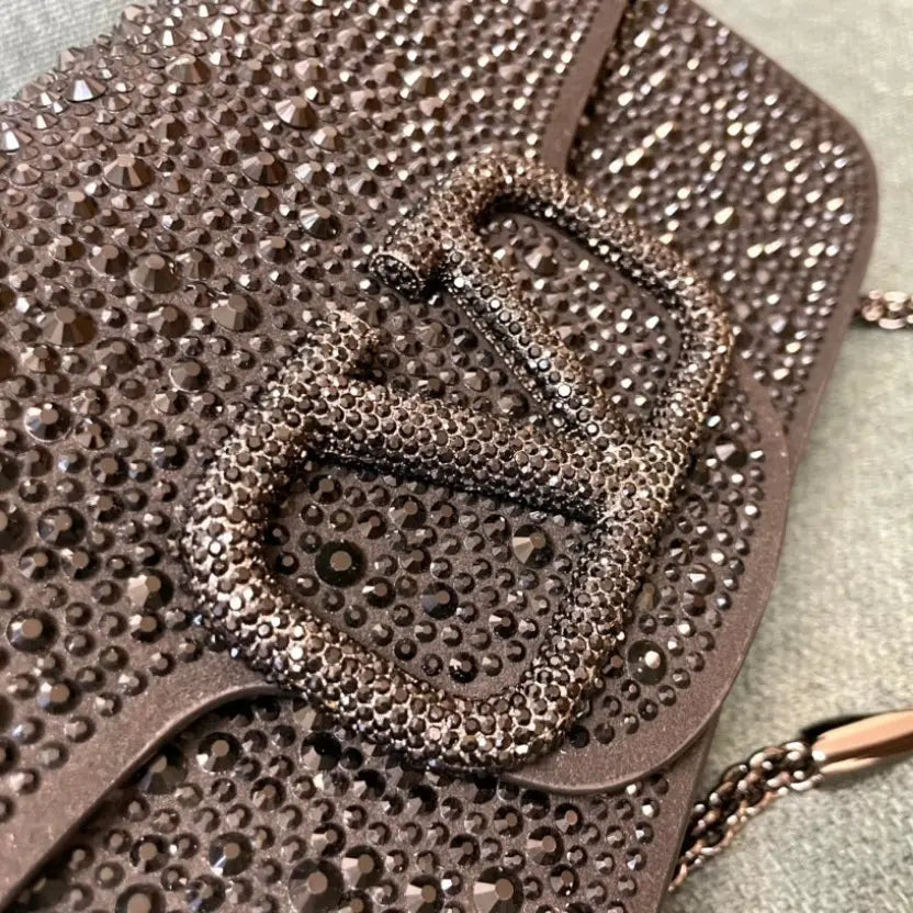 Boutique Level Quality || Valentino Garavani Locò Shoulder Bag in Brown