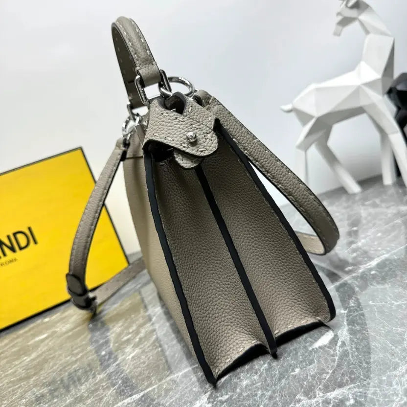 Boutique Quality || Peekaboo ISeeU Small Handbag in Pigeon Grey