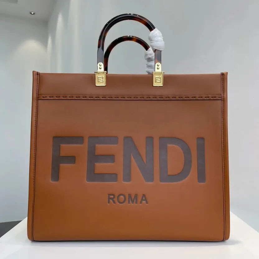 Boutique Quality || Fendi Sun Shine Tortoiseshell Tote Bag