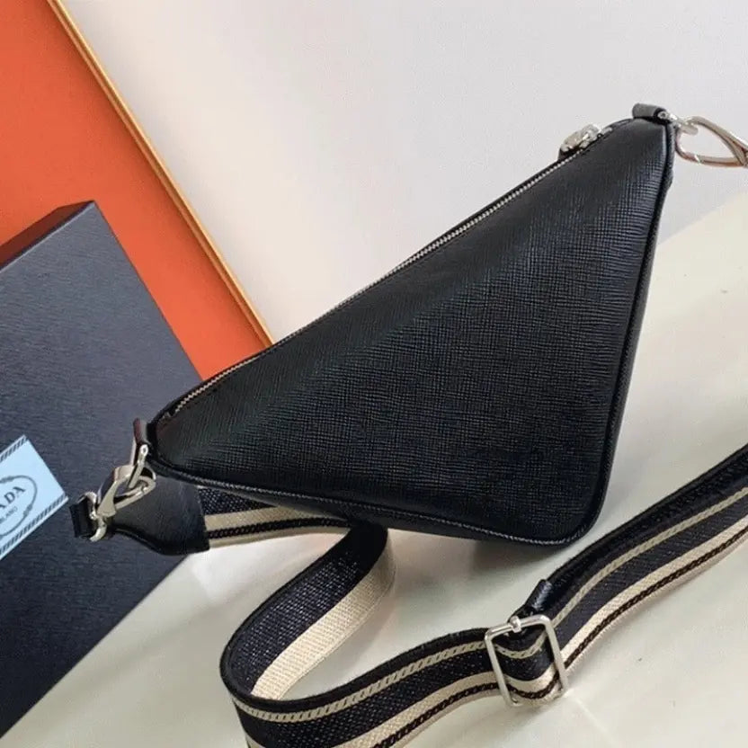Boutique Quality || Prada Triangle Shoulder Bag in Black