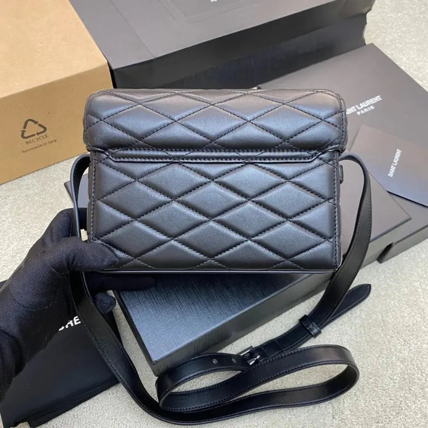Boutique Quality || YSL Quilted Lambskin Leather Box Bag