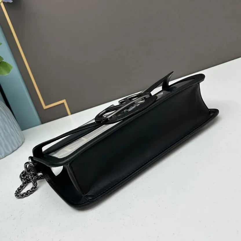 Boutique Level Quality || Valentino Garavani's Transparent Loco Handbag in Black