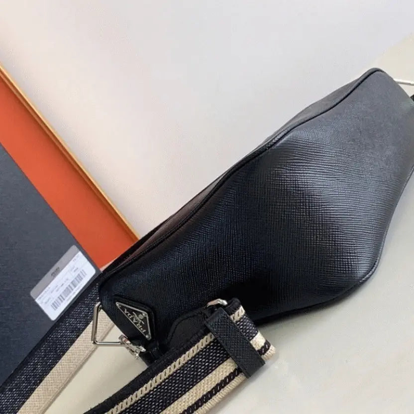 Boutique Quality || Prada Triangle Shoulder Bag in Black