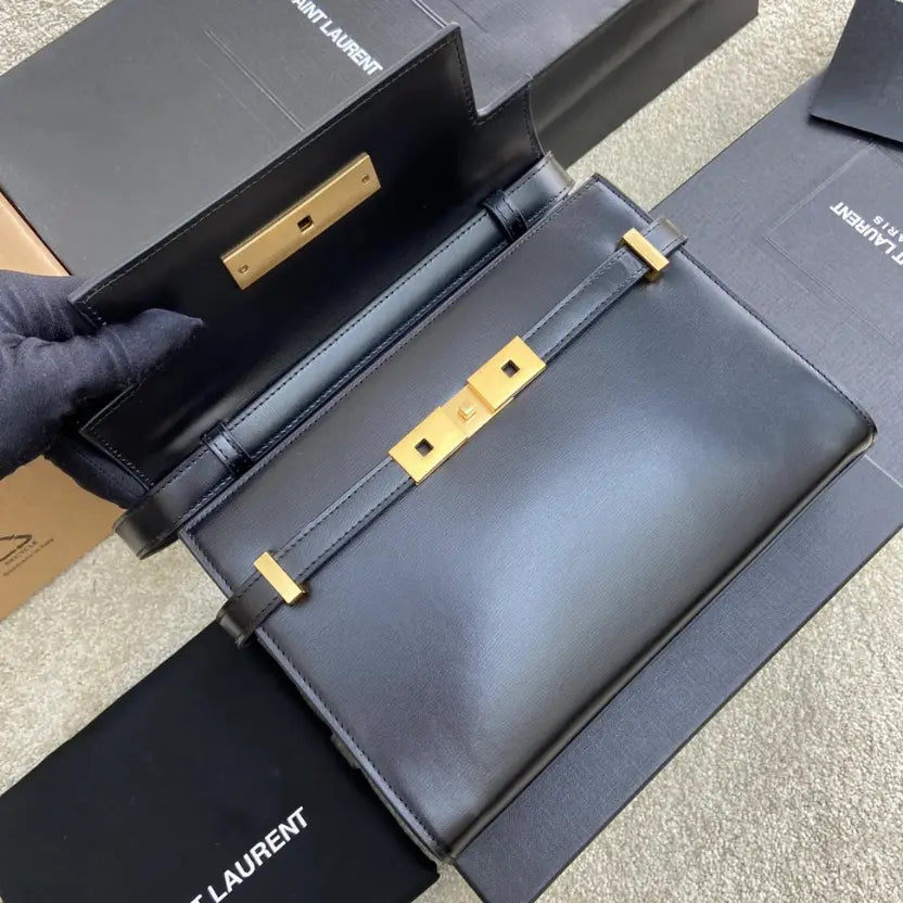 Boutique Quality || YSL Black Baguette Bag