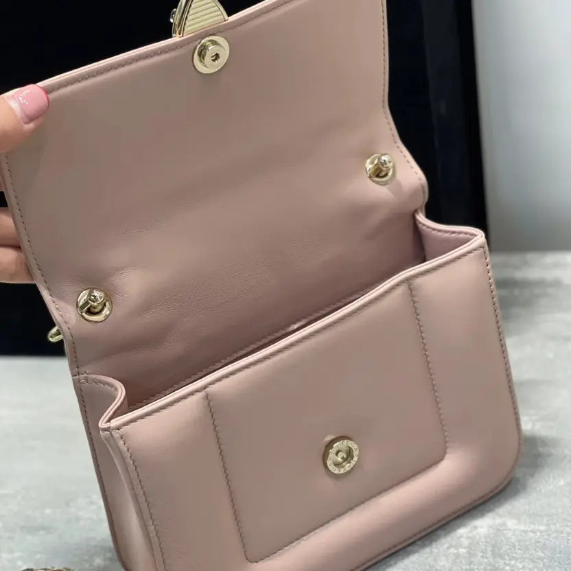 Boutique Level Quality || Bvlgari SERPENTI Through the Eyes of Designers" Series Beige Handbag