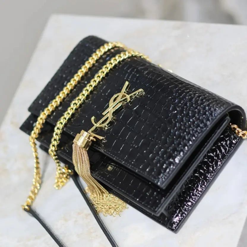 Boutique Quality || YSL Kate Tassel Chain Bag in Black