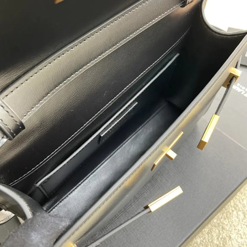 Boutique Quality || YSL Black Baguette Bag