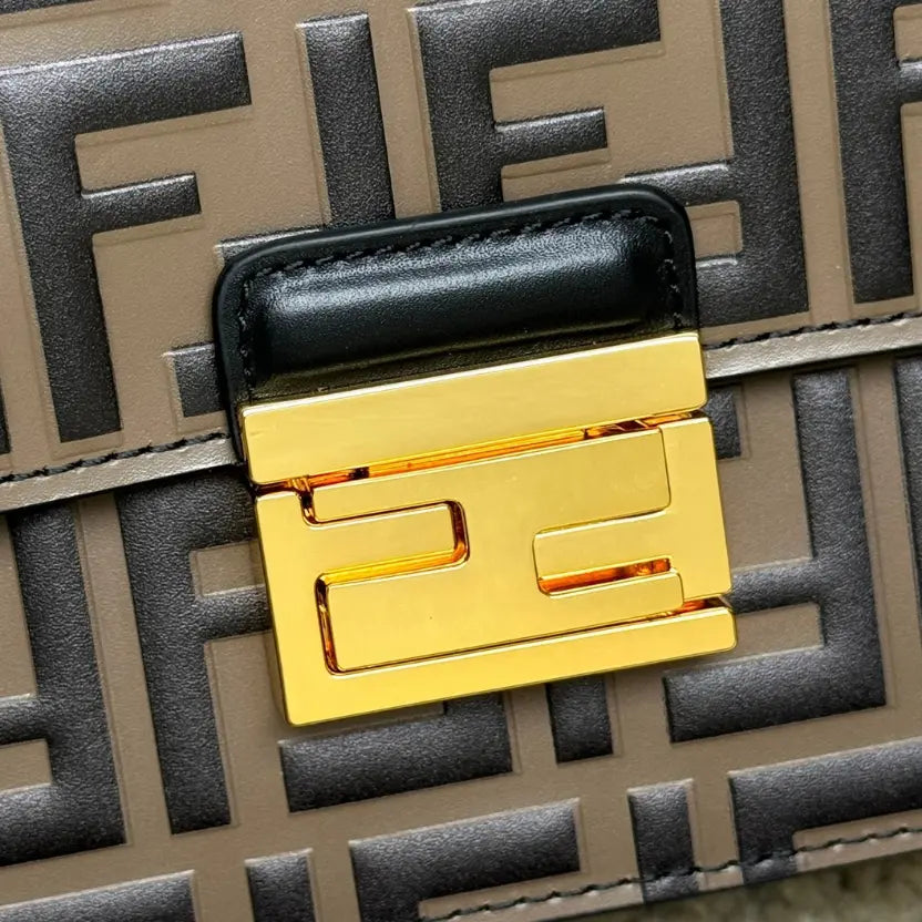 Boutique Quality || Fendi Small Kan U Shoulder Bag in Brown