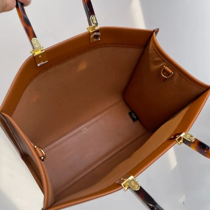 Boutique Quality || Fendi Sun Shine Tortoiseshell Tote Bag