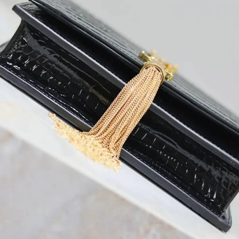 Boutique Quality || YSL Kate Tassel Chain Bag in Black