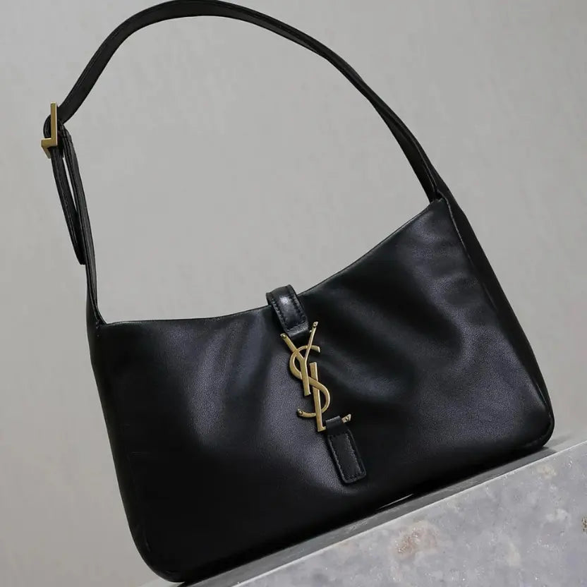 Boutique Quality || YSL Black Sheepskin Underarm Bag