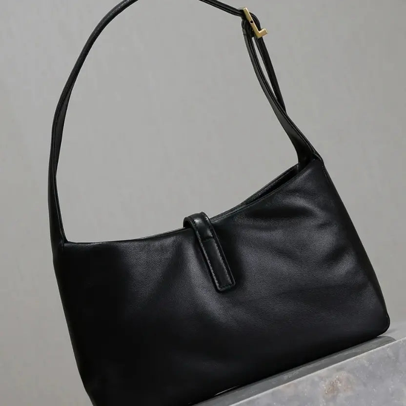 Boutique Quality || YSL Black Sheepskin Underarm Bag