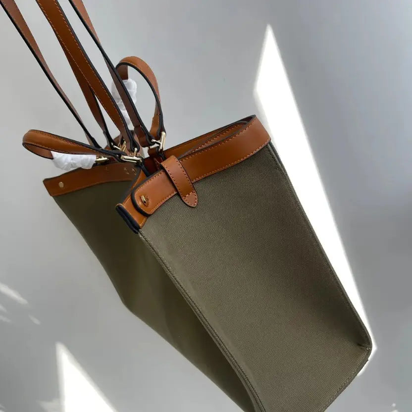 Boutique Quality || Fendi Peekaboo Canvas and Leather Tote/Shoulder Bag