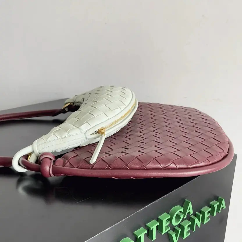 Boutique Quality || Bottega Veneta Gemelli Medium Bag Barolo/Glacier