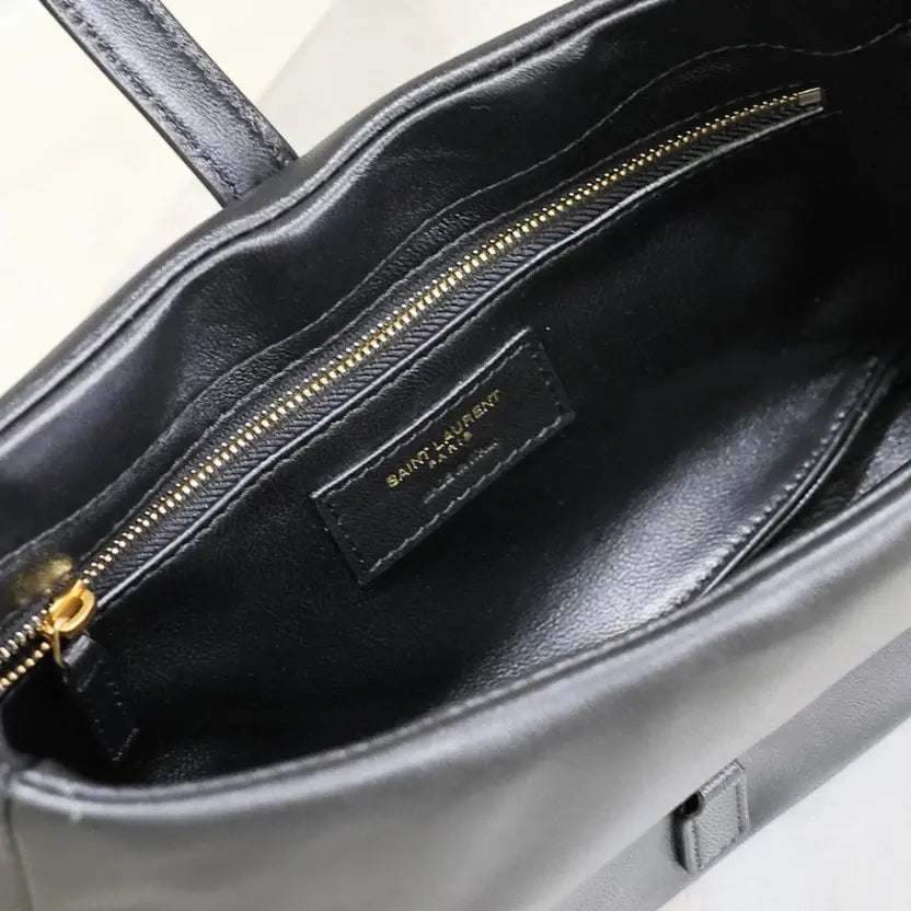 Boutique Quality || YSL Black Sheepskin Underarm Bag