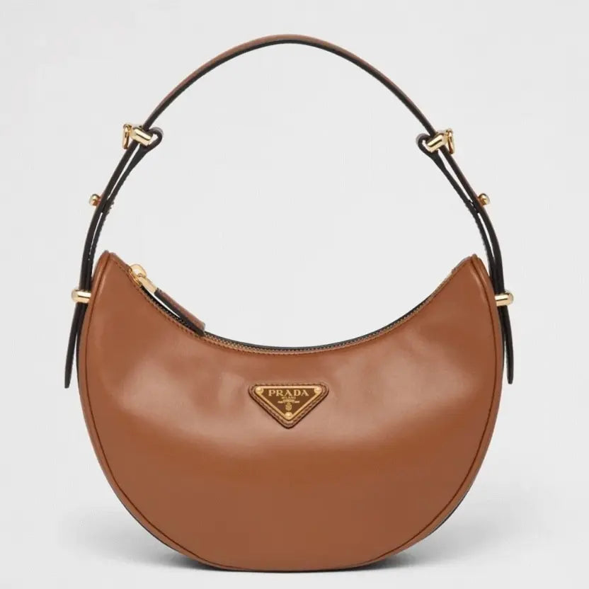 Boutique Quality || Prada Brown Arque Shoulder Bag