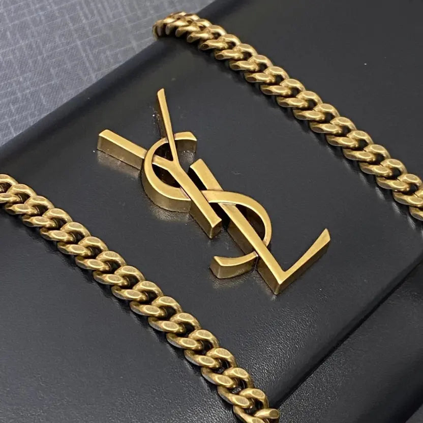 Boutique Quality || YSL Black Leather Clutch Bag