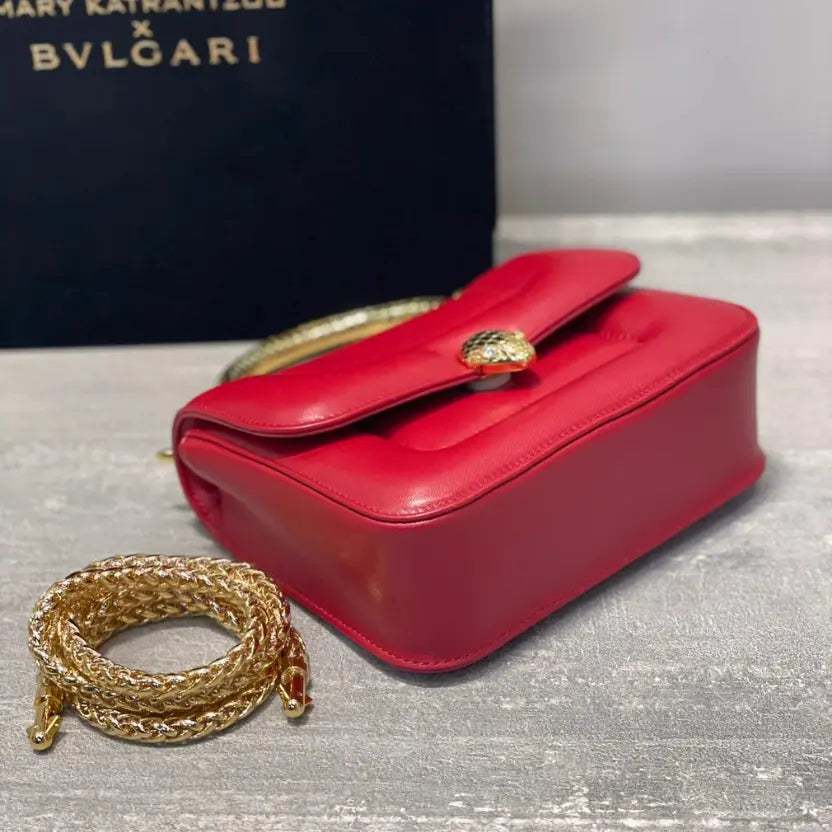 Boutique Level Quality || Bvlgari SERPENTI Through the Eyes of Designers" Series red handbag
