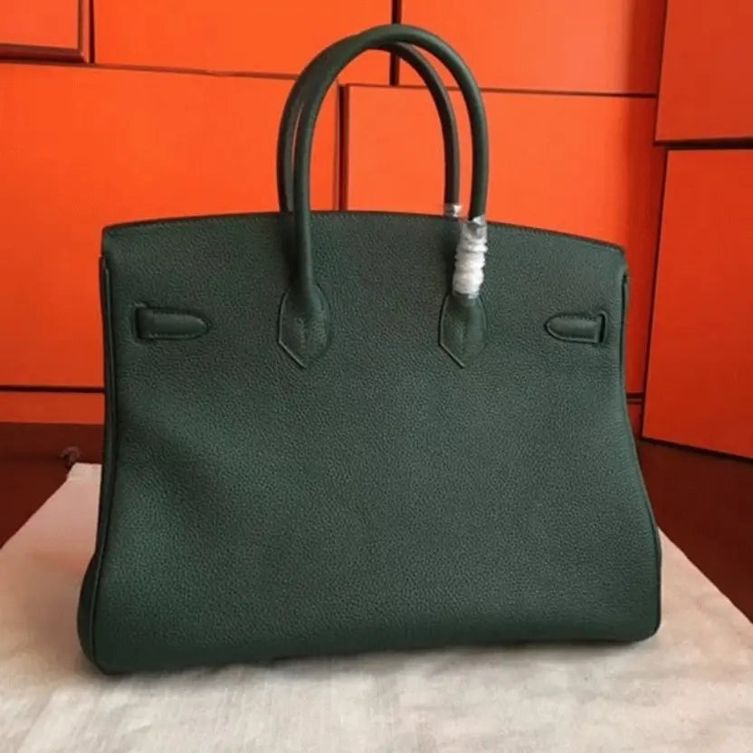 Boutique Quality || Vert Shade Designer Hermes Birkin 35cm Tote