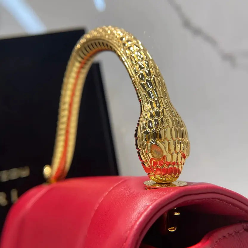 Boutique Level Quality || Bvlgari SERPENTI Through the Eyes of Designers" Series red handbag