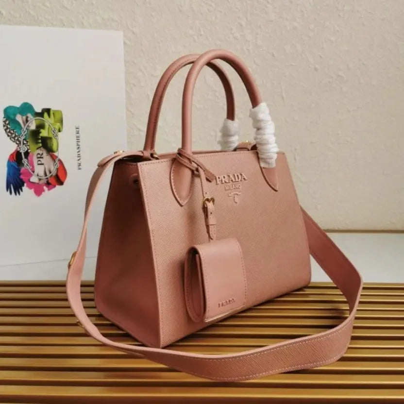 Boutique Quality || Prada Pink Monochrome Mini Bag