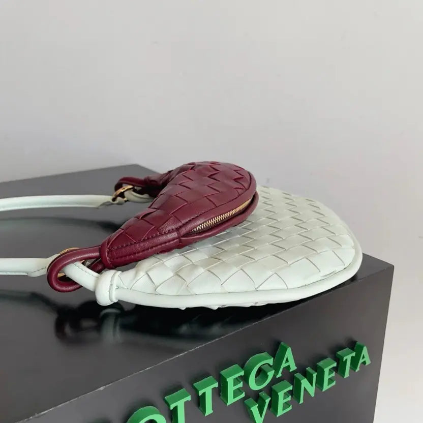 Boutique Quality || Bottega Veneta Gemelli Small Bag Glacier/Barolo