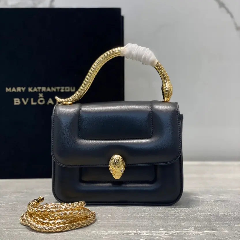 Boutique Level Quality || Bvlgari SERPENTI Through the Eyes of Designers" Series black handbag