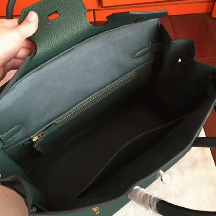 Boutique Quality || Vert Shade Designer Hermes Birkin 35cm Tote