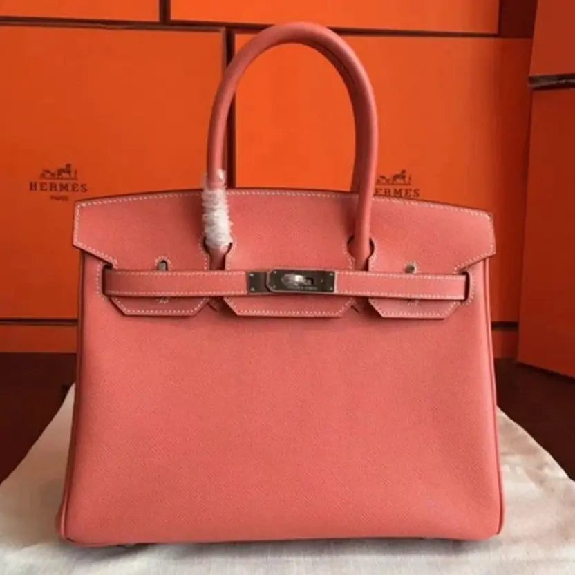 Boutique Quality || 1:1 High-End Orange Hermes Birkin 30cm Counterfeit Bag