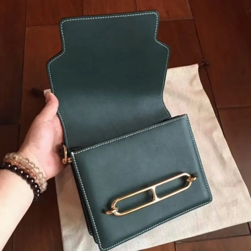 Boutique Quality || Best Knockoff Hermes Mini Sac Roulis Handbag Green
