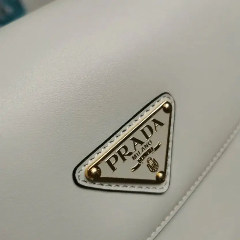 Boutique Quality || Prada Arque Shoulder Bag with Flap in White