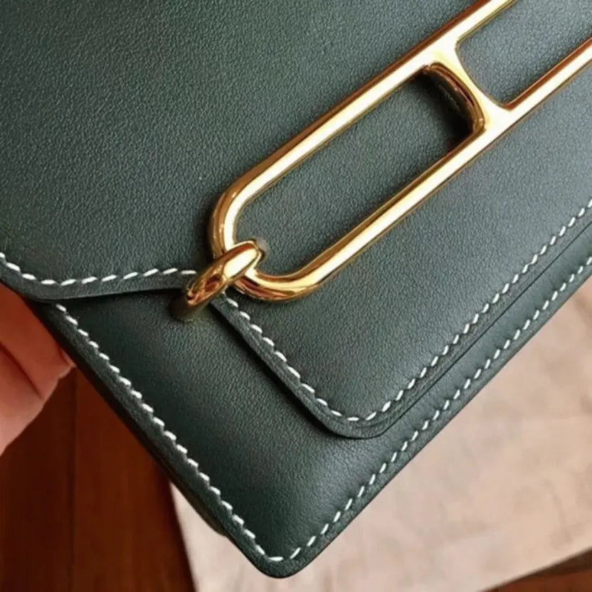 Boutique Quality || Best Knockoff Hermes Mini Sac Roulis Handbag Green