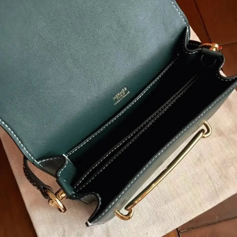 Boutique Quality || Best Knockoff Hermes Mini Sac Roulis Handbag Green