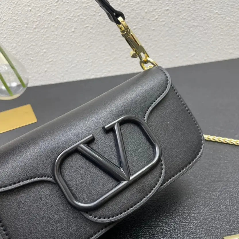 Boutique Level Quality || Valentino Garavani Locò Shoulder Bag in Black