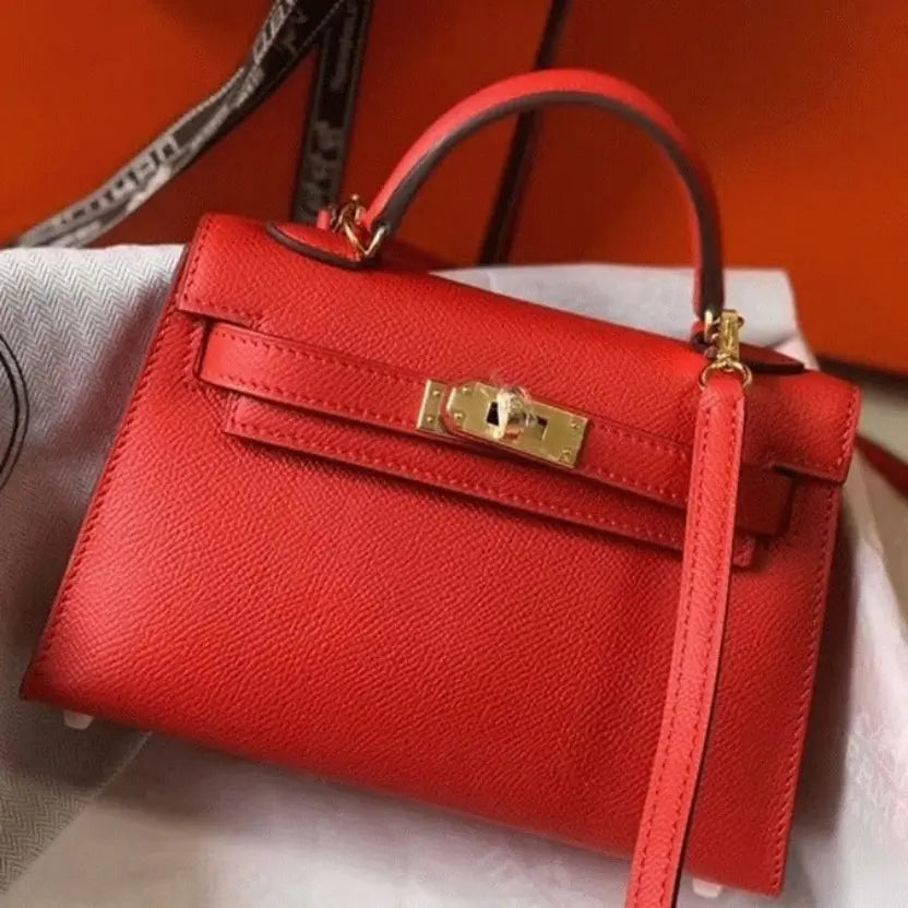 Boutique Quality || Hermes Kelly Mini II Bag in Rouge Casaque