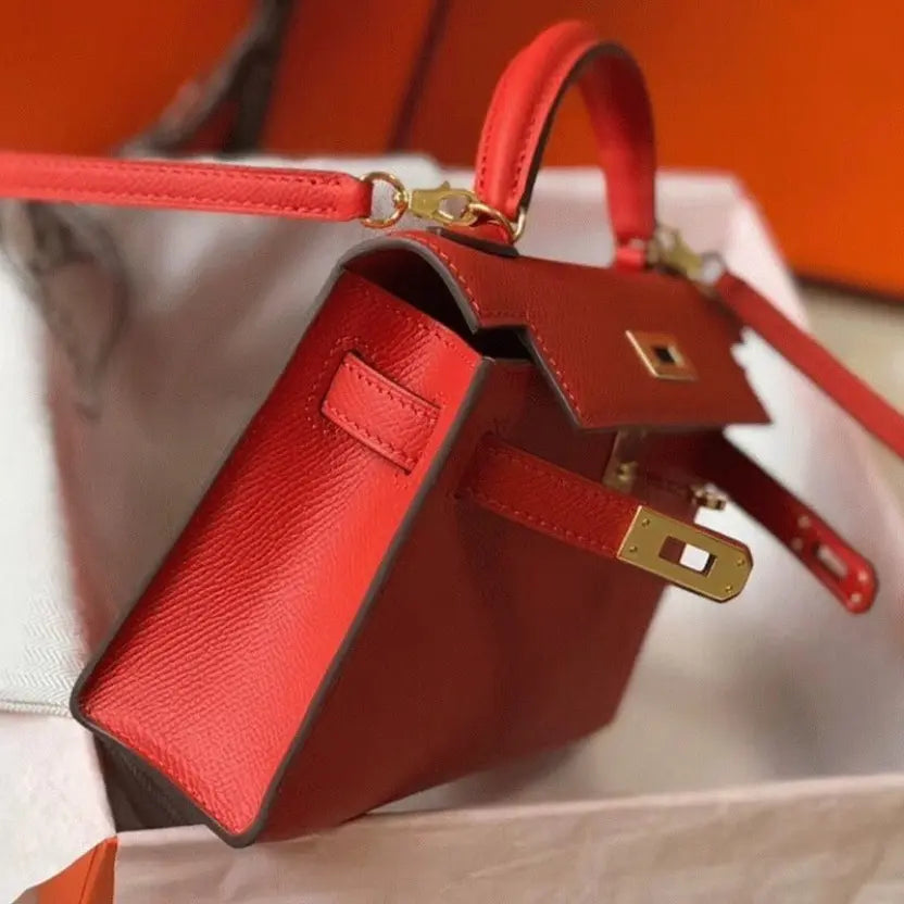 Boutique Quality || Hermes Kelly Mini II Bag in Rouge Casaque