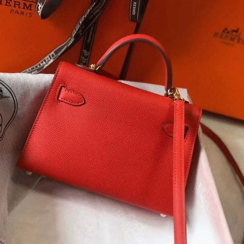 Boutique Quality || Hermes Kelly Mini II Bag in Rouge Casaque