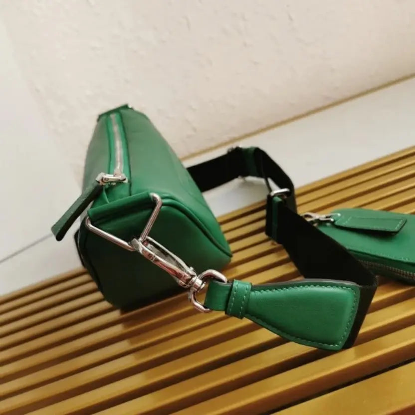 Boutique Quality || Prada Triangle Shoulder Bag Knockoff in Green