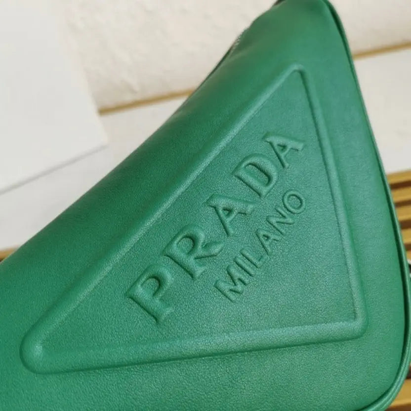 Boutique Quality || Prada Triangle Shoulder Bag Knockoff in Green