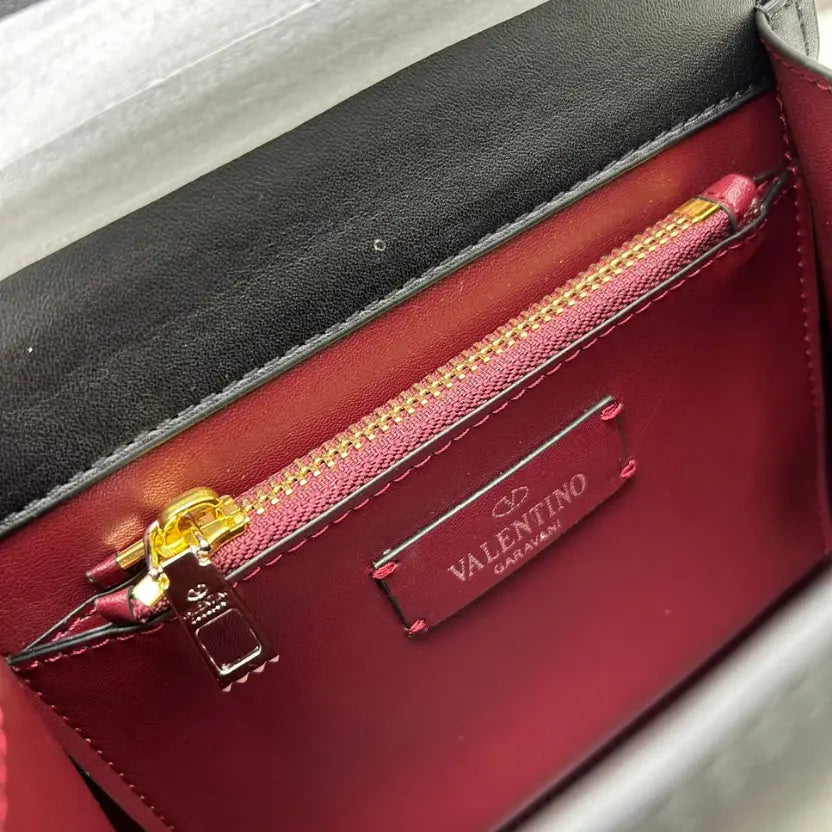 Boutique Level Quality || Valentino's New VSLING Small Crystal-Embellished Handbag in Black