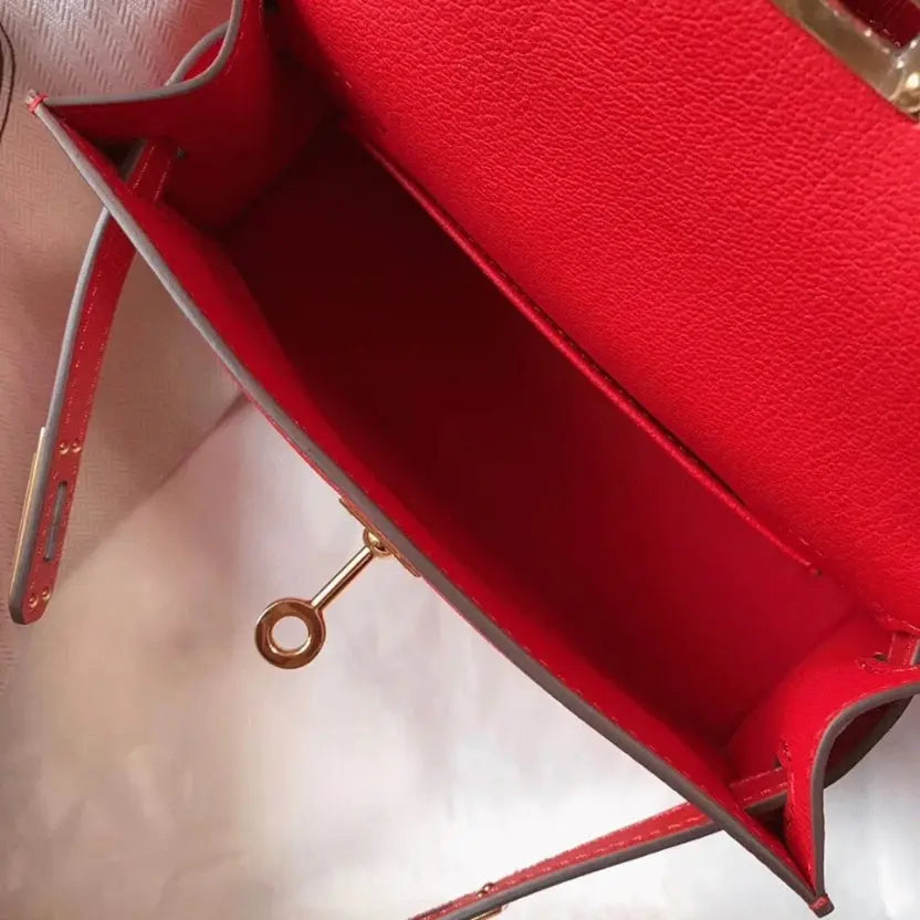 Boutique Quality || Hermes Kelly Mini II Bag in Rouge Casaque