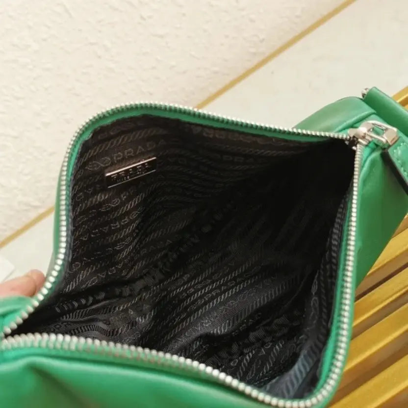 Boutique Quality || Prada Triangle Shoulder Bag Knockoff in Green