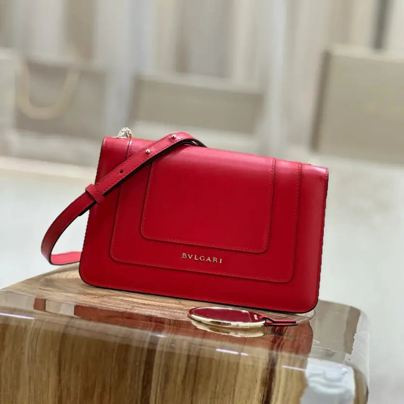 Boutique Level Quality || Bvlgari Serpenti Forever Crossbody Bag In Red