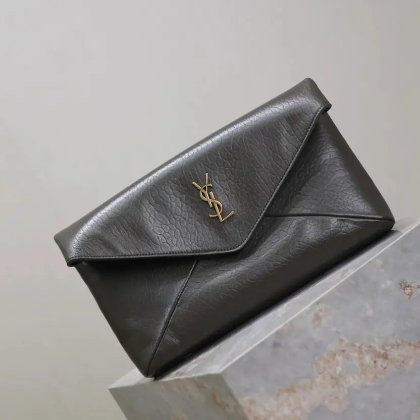 Boutique Quality || YSL Envelope Clutch in Green