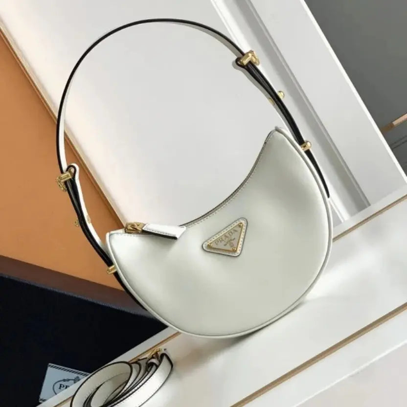 Boutique Quality || Prada White Arque Mini Shoulder Bag
