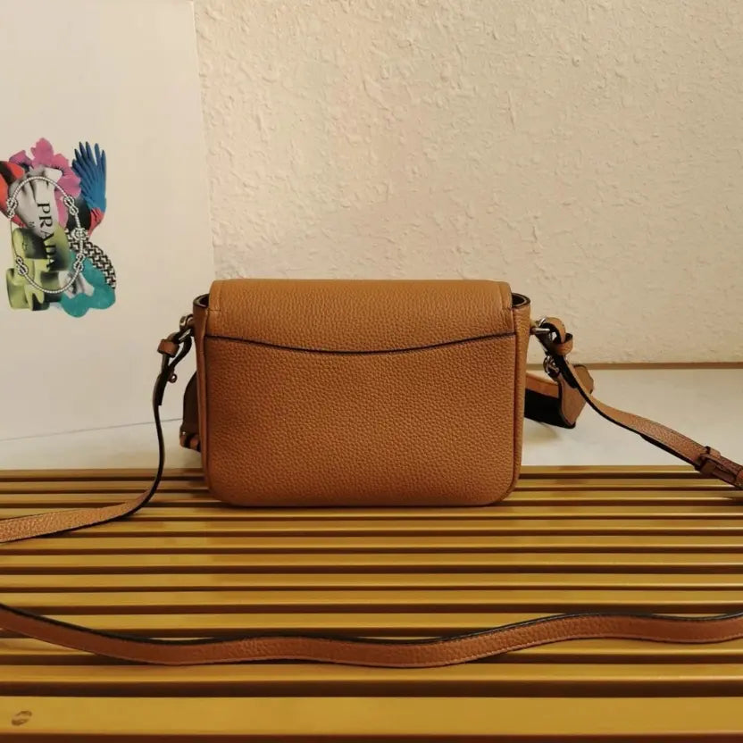 Boutique Quality || Prada Flap Shoulder Bag in Brown